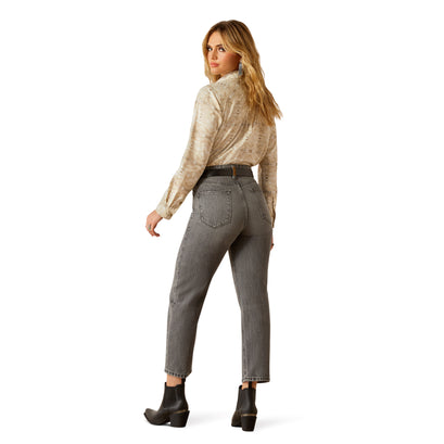 Jeans Ariat Tiro Ultra Alto Jazmine Estilo Tomboy Corte Recto