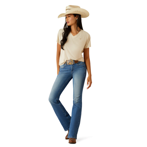 Jeans Ariat Cassandra Tiro Alto Corte Bota