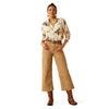Jeans Ariat Tiro Ultra Alto Countryside Khaki Pierna Ancha y Recortada