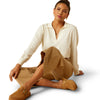 Jeans Ariat Tiro Ultra Alto Countryside Khaki Pierna Ancha y Recortada