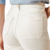 Jeans Ariat Tiro Ultra Alto Countryside Blanco Pierna Ancha y Recortada