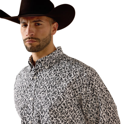 Camisa Ariat Team Janson Gris Corte Clásico