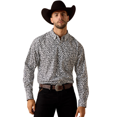 Camisa Ariat Team Janson Gris Corte Clásico
