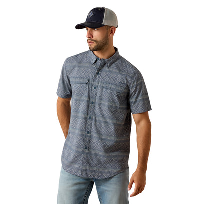 Camisa Ariat VentTEK Outbound Dark Denim Corte Fitted