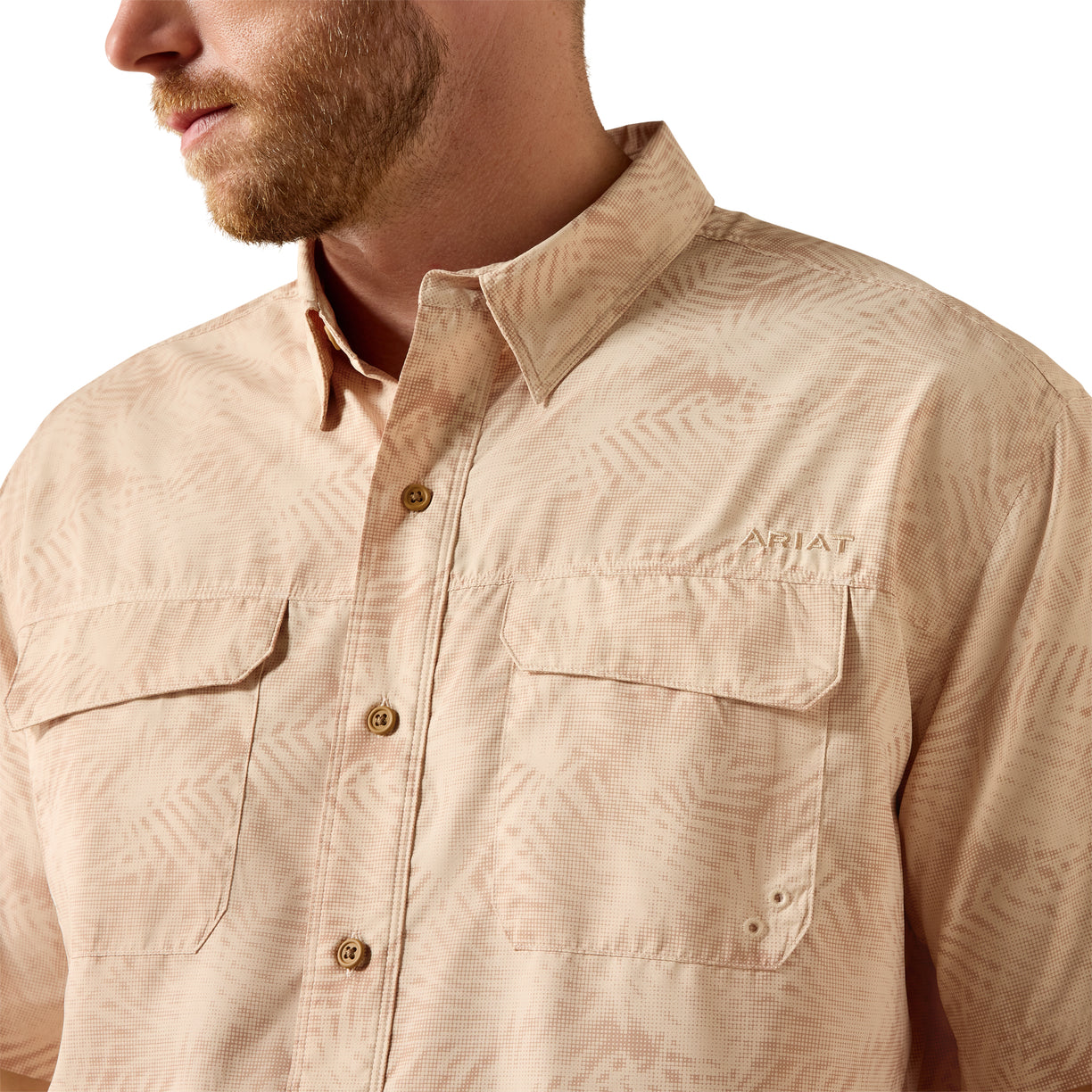 Camisa Ariat VentTEK Outbound Créme Brulee Corte Clásico