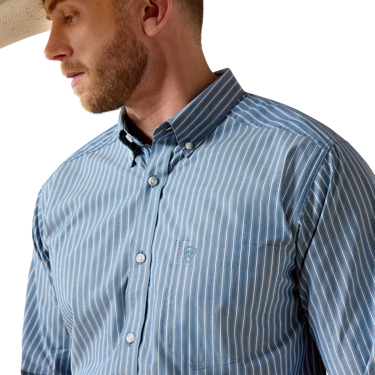 Camisa Ariat Pro Series Judah Poseidon Stripe Corte Fitted