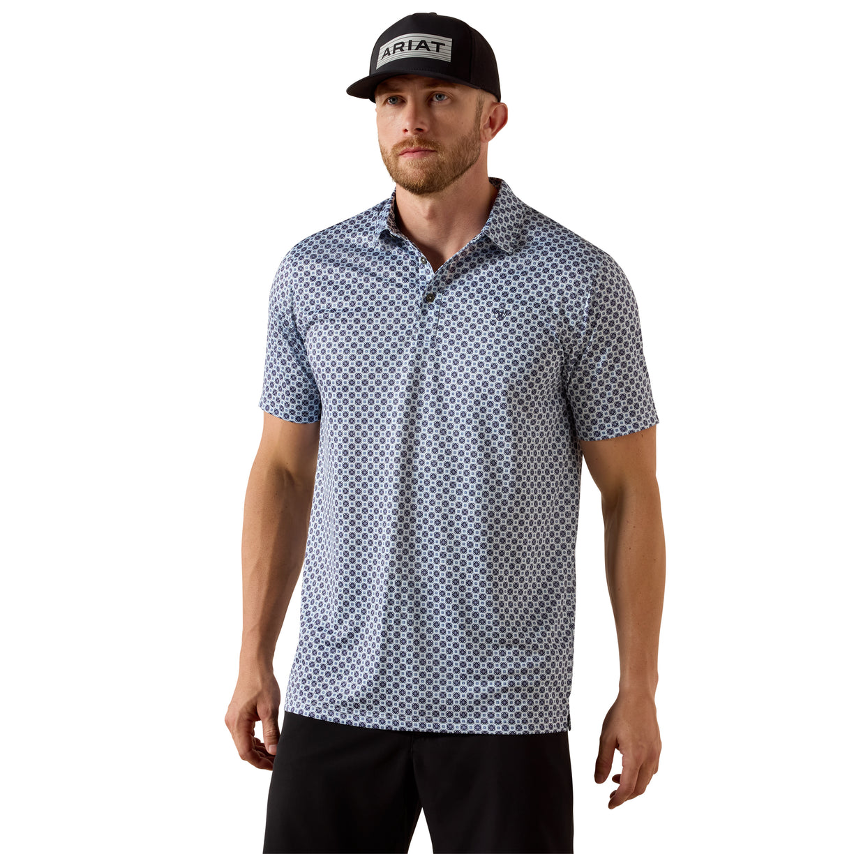 Polo Ariat All Over Print Medallion Corte Fitted
