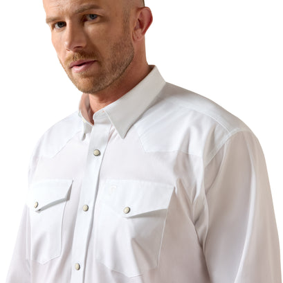 Camisa Ariat Lightweight Solid Twill Blanco Corte Clásico