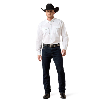 Camisa Ariat Lightweight Solid Twill Blanco Corte Clásico