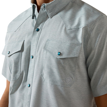 Camisa Ariat VentTEK Blue Heather Corte Fitted