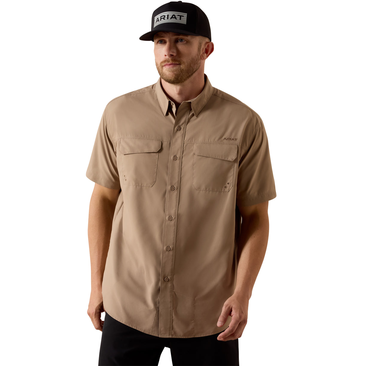 Camisa Ariat VentTEK Outbound Taupe Grey Corte Clásico
