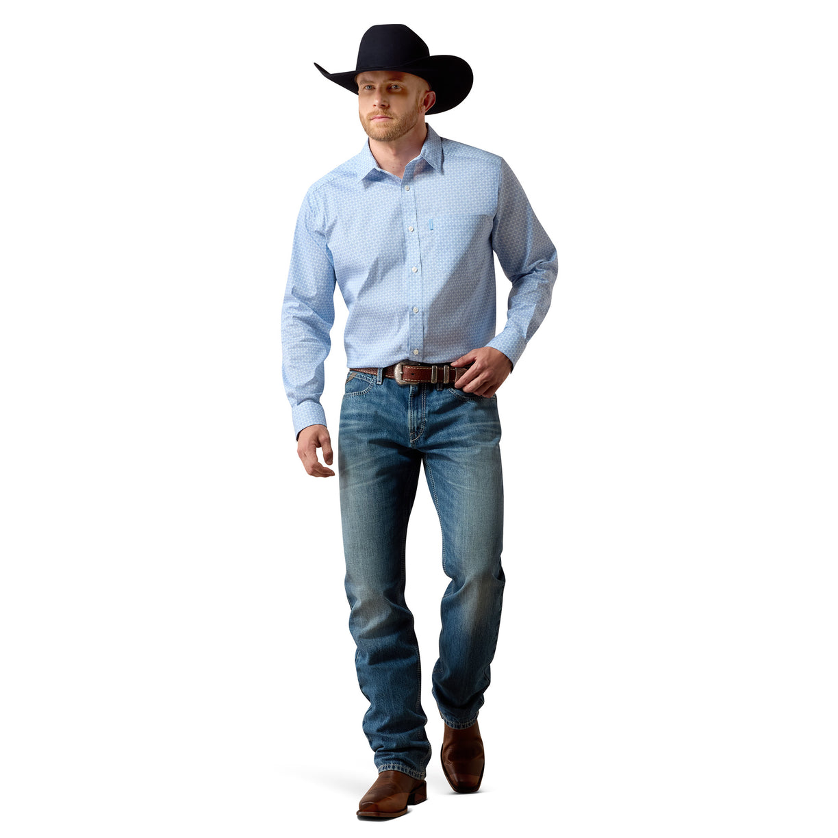 Camisa Ariat Everything Azul Corte Clásico