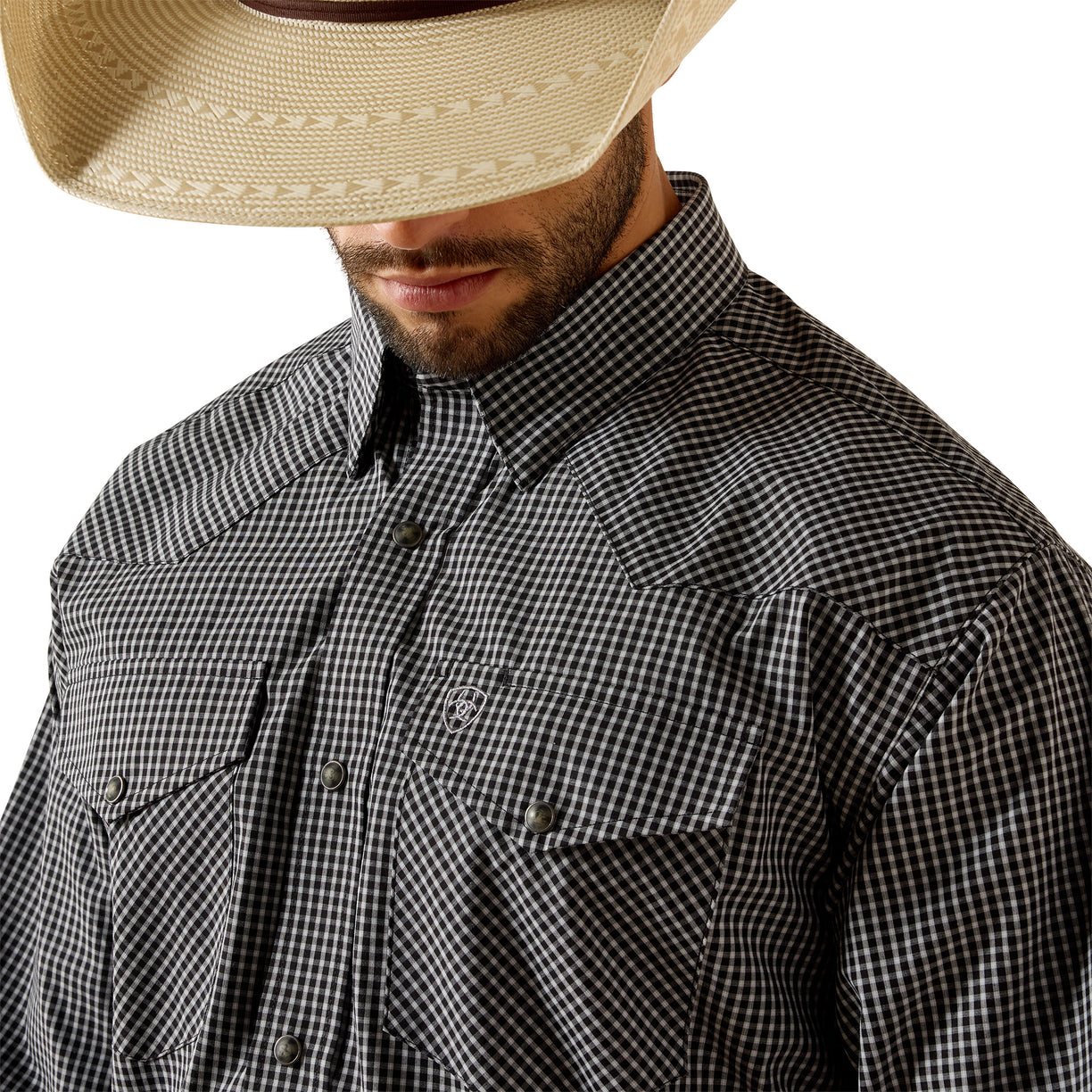 Camisa Ariat Pro Series Tobin Negro Corte Clásico