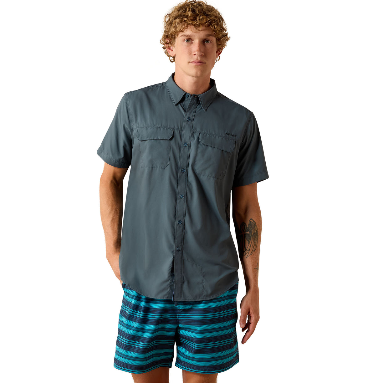 Camisa Ariat VentTEK Outbound Dark Slate Fitted