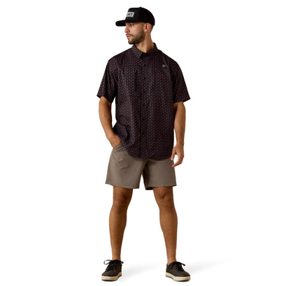 Camisa Ariat Printed VentTEK Negro Corte Clásico