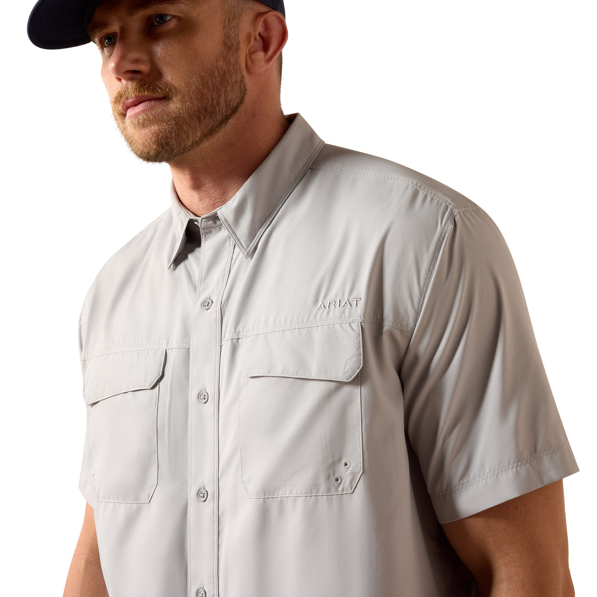 Camisa Ariat VentTEK Outbound Light Grey Corte Clásico