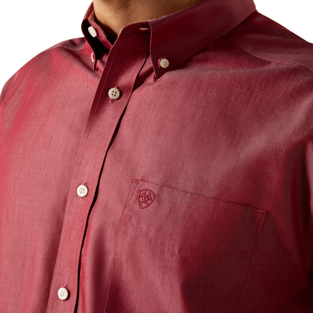 Camisa Ariat Wrinkle Free Solid Pinpoint Oxford Corte Clásico