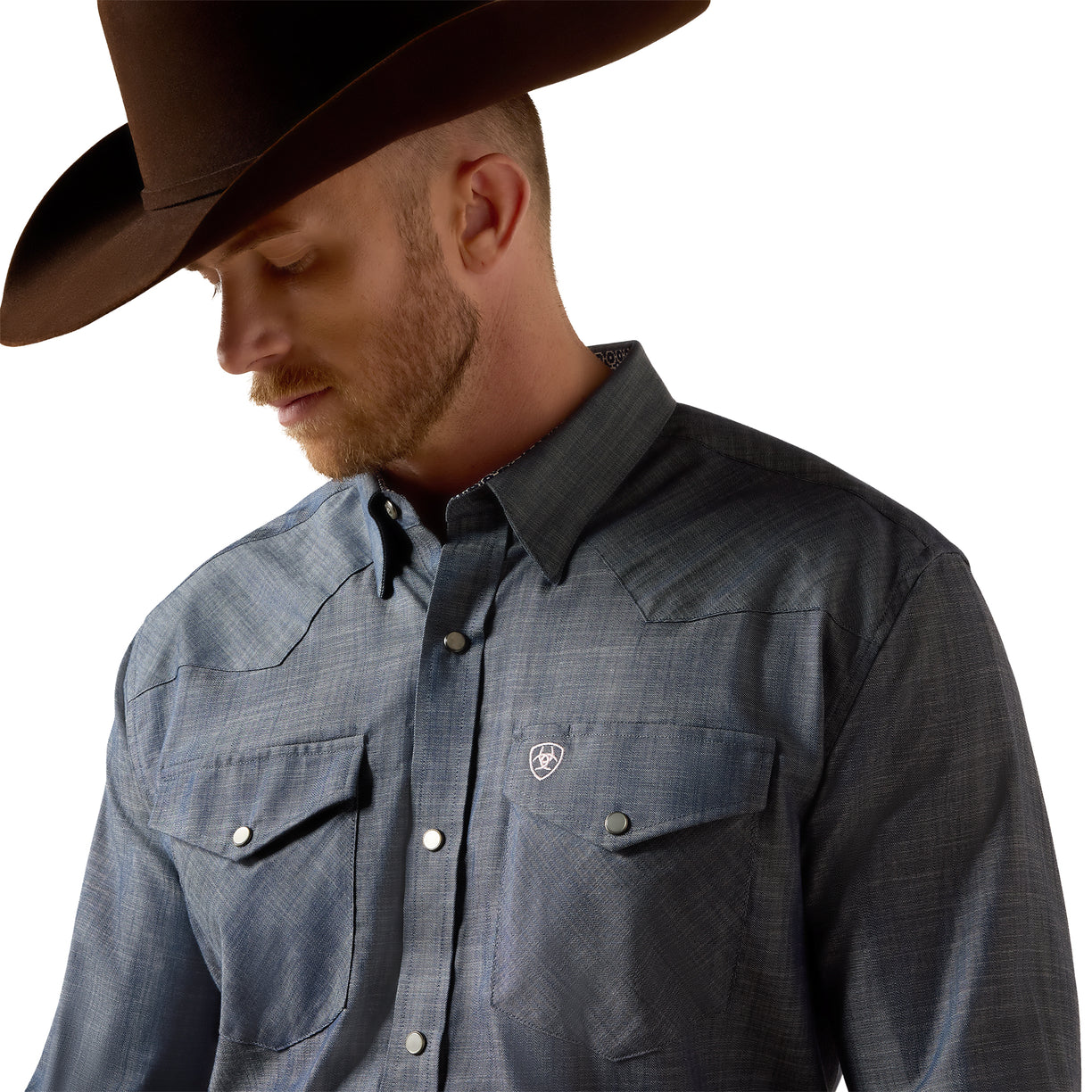 Camisa Ariat Wrinkle Free Refined Slub Corte Clásico