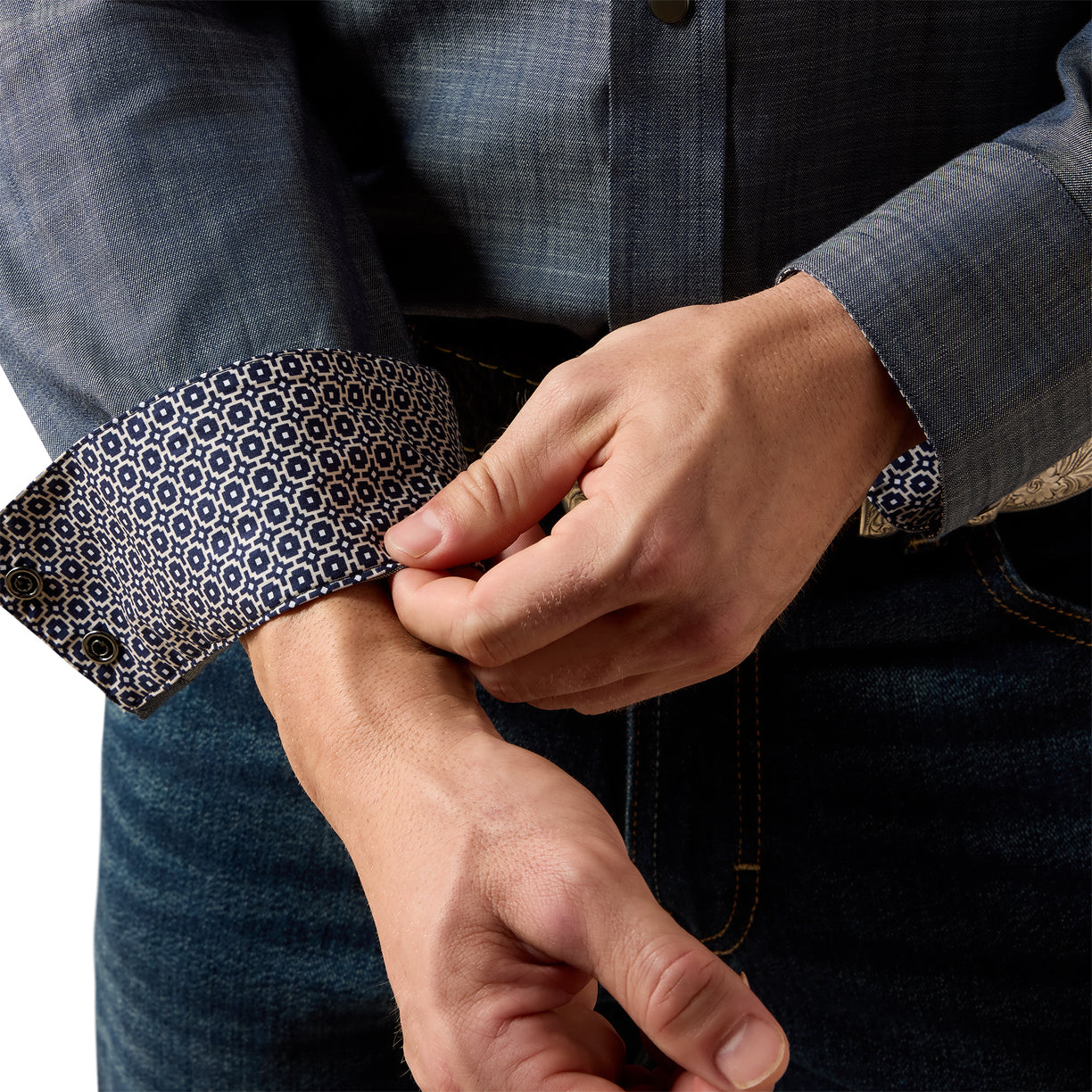 Camisa Ariat Wrinkle Free Refined Slub Corte Clásico