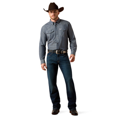 Camisa Ariat Wrinkle Free Refined Slub Corte Clásico