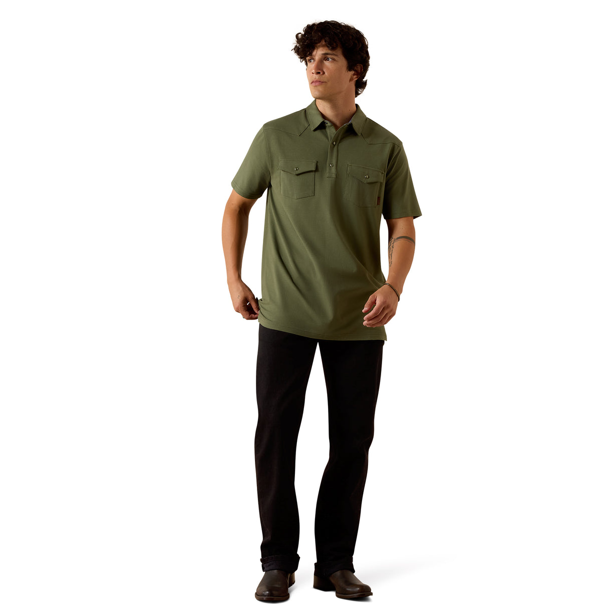Polo Ariat Retro Verde Western