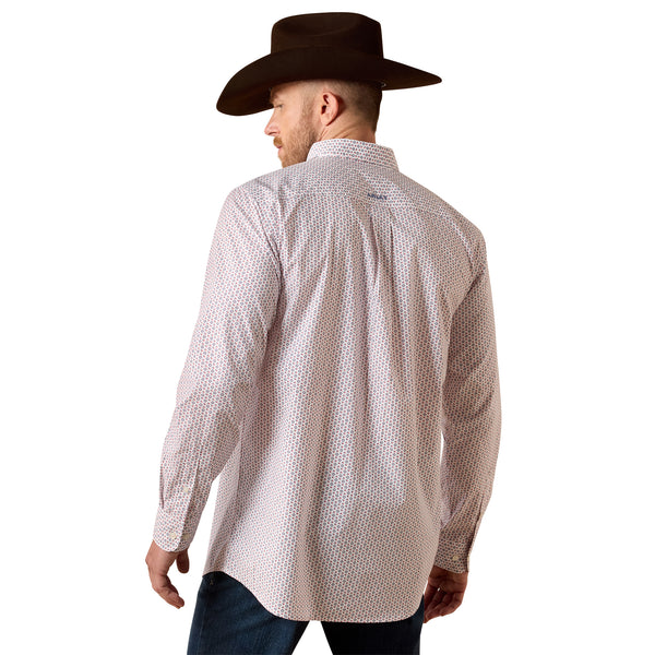 Camisa Ariat Brad Blanco Corte Fitted