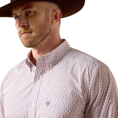 Camisa Ariat Brad Blanco Corte Fitted