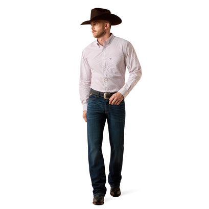 Camisa Ariat Brad Blanco Corte Fitted