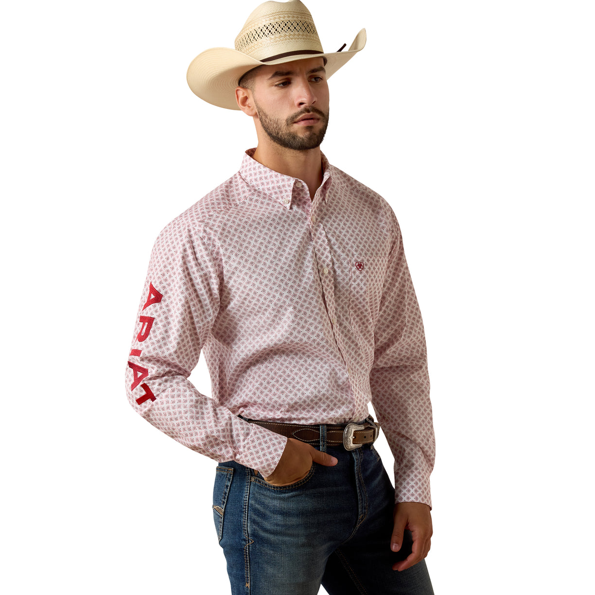 Camisa Ariat Team Donovan Blanco Corte Fitted