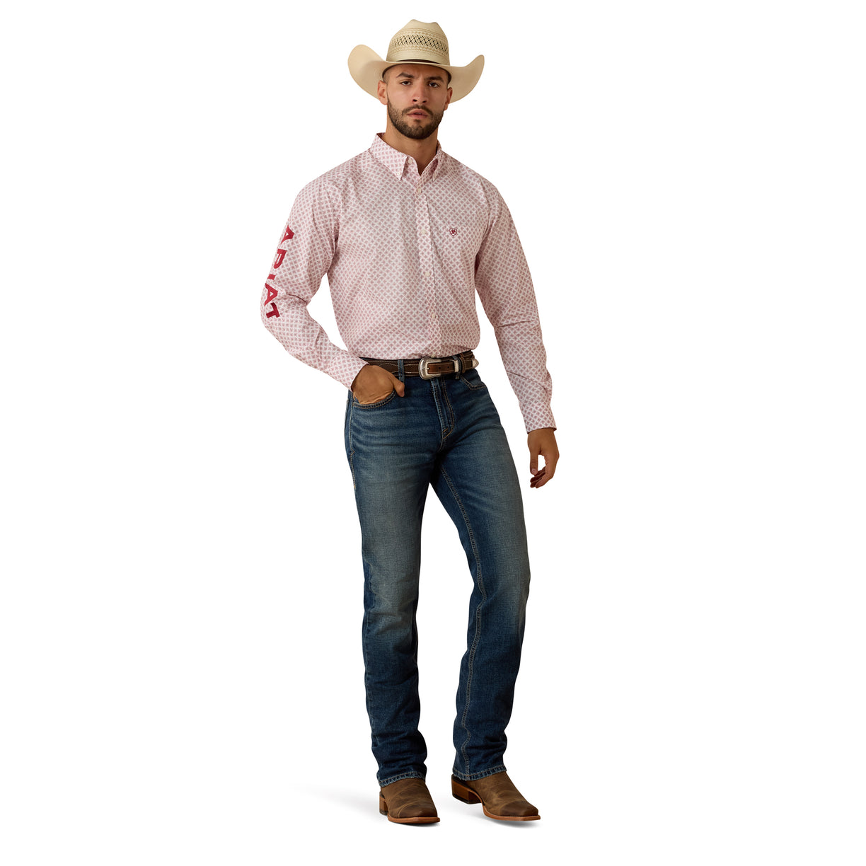 Camisa Ariat Team Donovan Blanco Corte Fitted