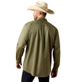 Camisa Ariat Team Logo Lightweight Twill Verde Corte Clásico