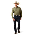 Camisa Ariat Team Logo Lightweight Twill Verde Corte Clásico