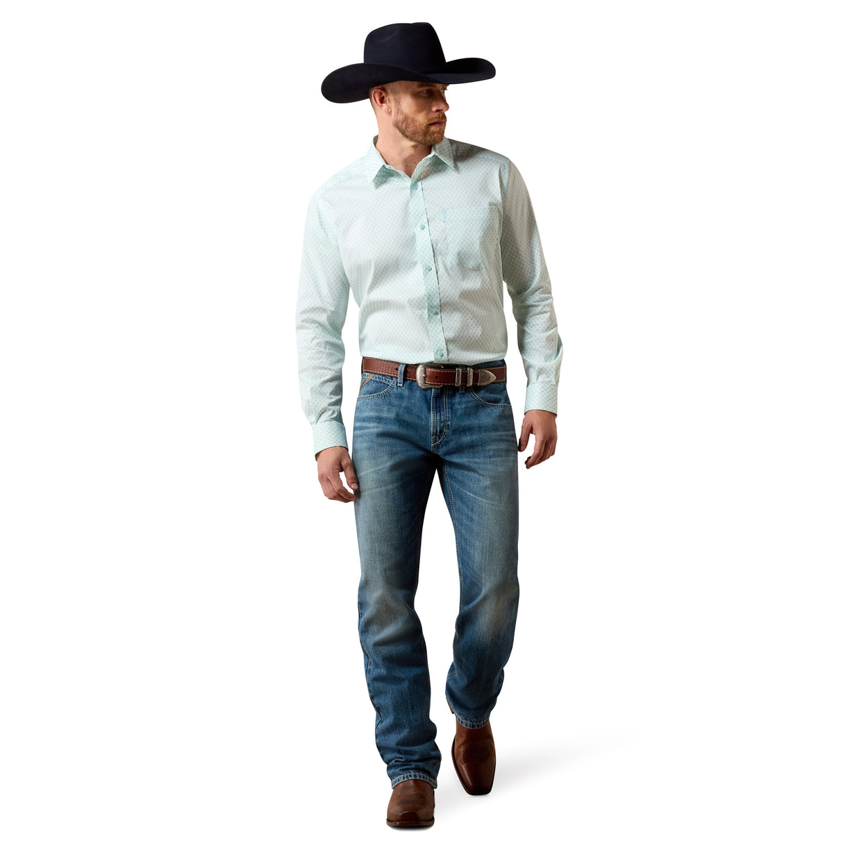 Camisa Ariat Everything Blue Glow Corte Clásico