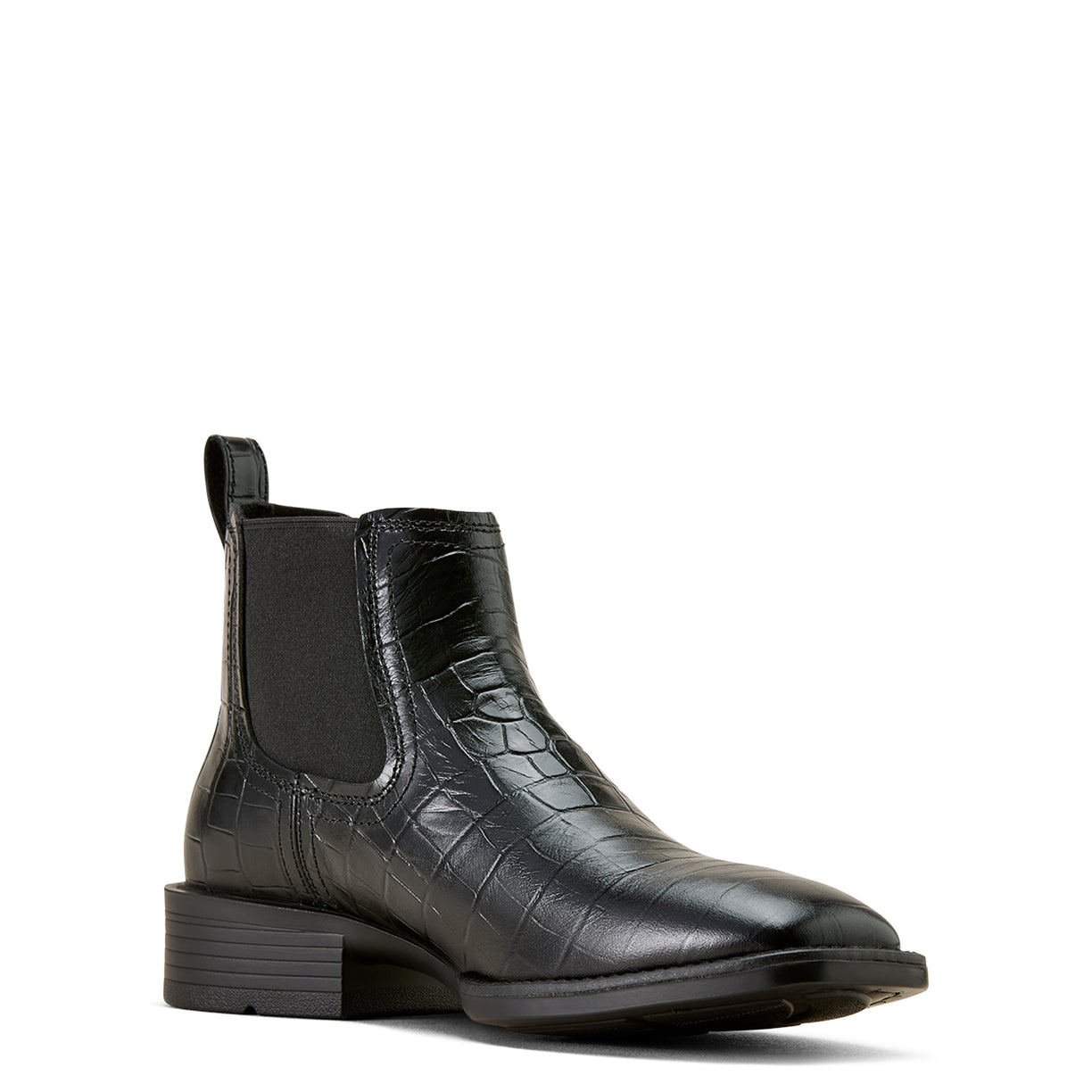 Bota Vaquera Ariat Booker Ultra Croc Negro
