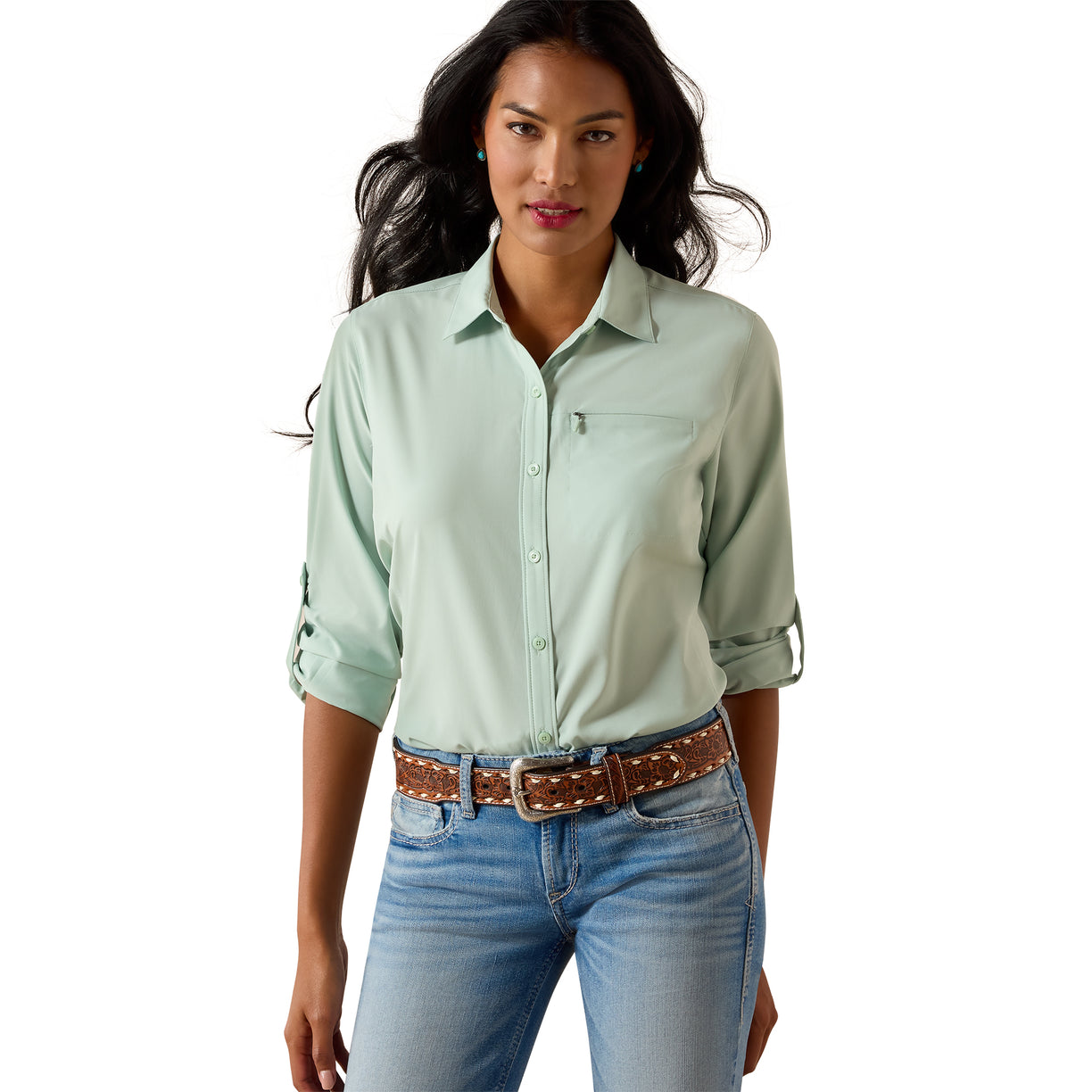 Camisa Ariat VentTEK Silt Green