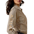 Camisa Ariat Team Kirby Chocolate con Rayas