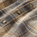 Camisa Ariat Fitted de Tejido Waffle Gris Ostrа a Cuadros