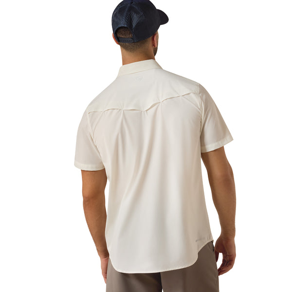 Camisa Ariat VentTEK Blanco Corte Fitted Snap