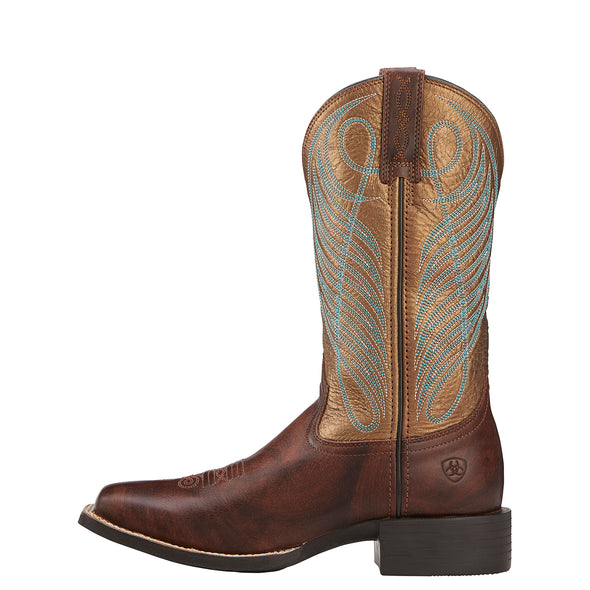 Bota Vaquera Round Up Wide Square Toe