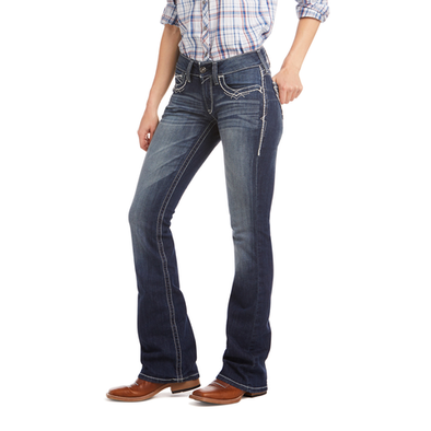 Jeans R.E.A.L Entwined Stretch Tiro Medio Corte de Bota