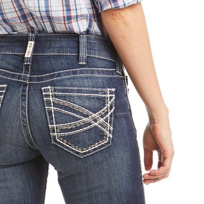Jeans R.E.A.L Entwined Stretch Tiro Medio Corte de Bota