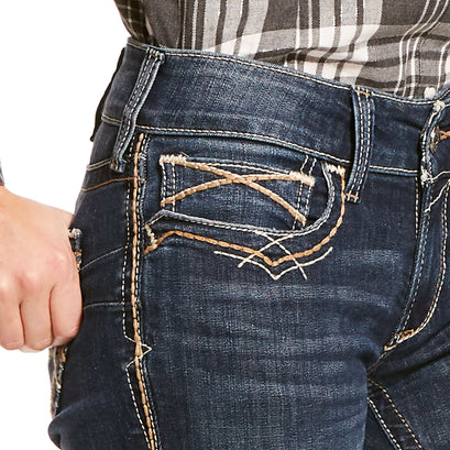 Jeans R.E.A.L Entwined Festival Stretch Tiro Medio Corte De Bota