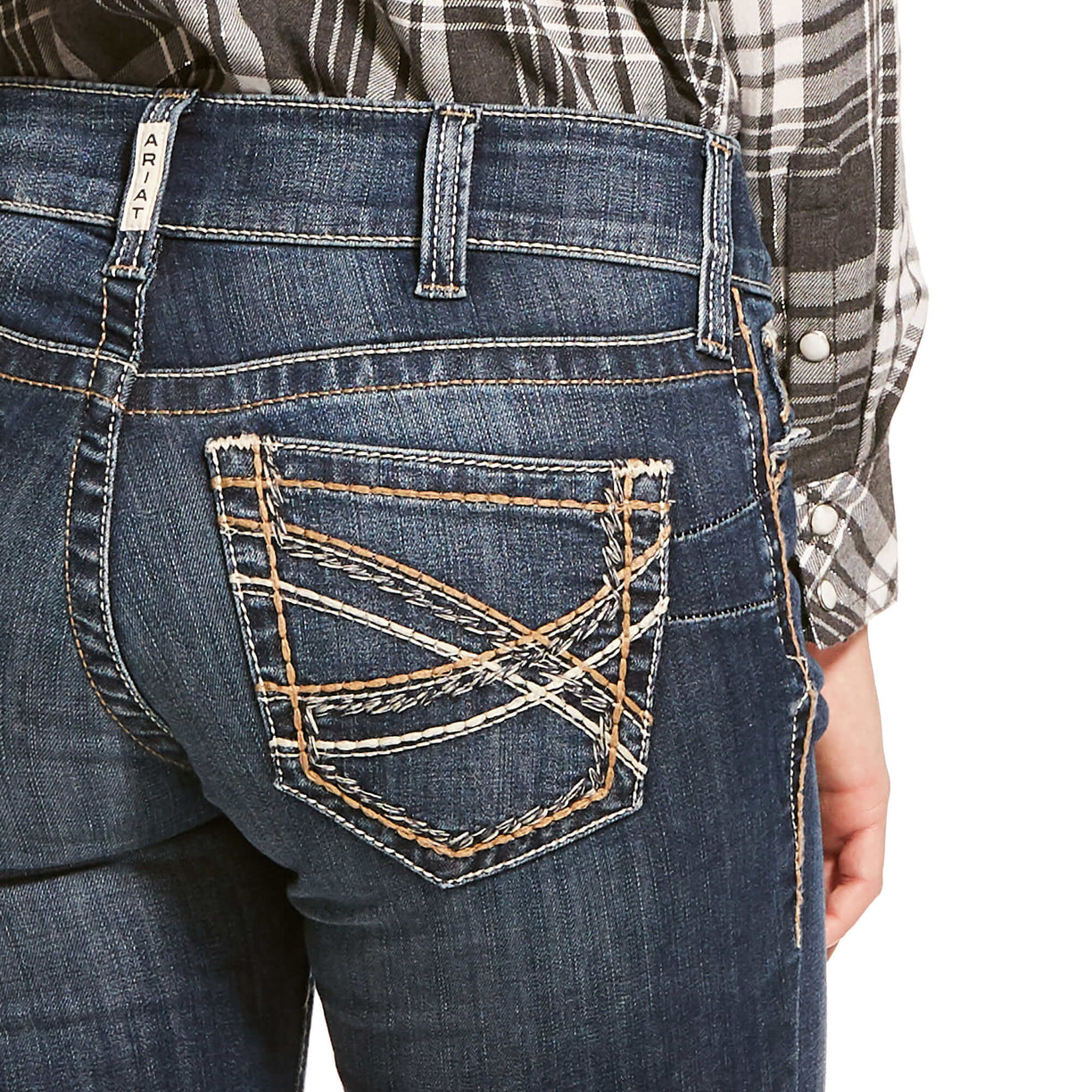 Jeans R.E.A.L Entwined Festival Stretch Tiro Medio Corte De Bota