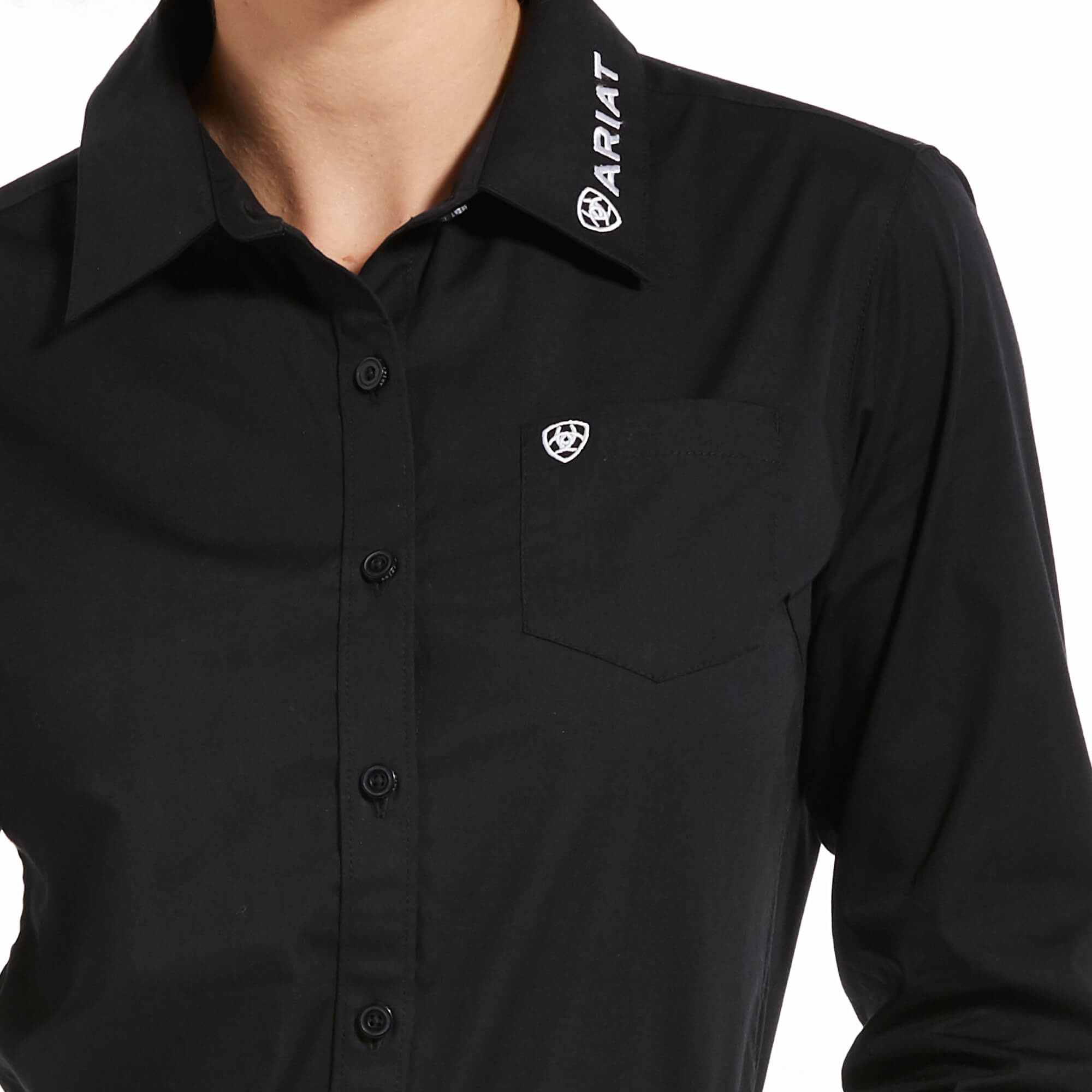 Ariat Women's Team Kirby Leopard Logo Stretch Shirt - Plus Ariat Women's Team Kirby Leopard Logo Stretch Shirt - Plus