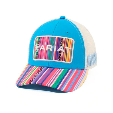 Gorra Ariat para mujer parche de líneas multicolor