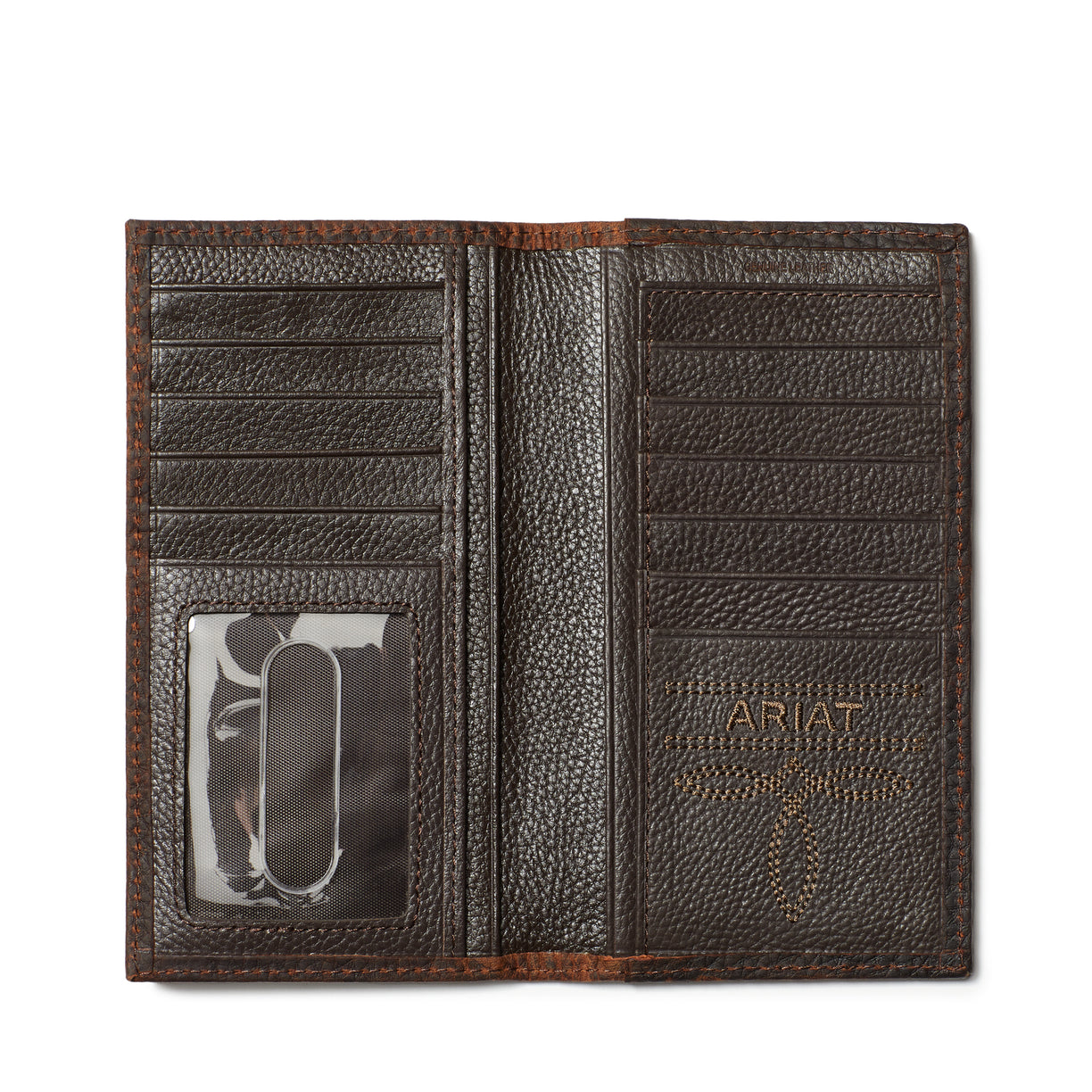 Cartera Ariat Con Solapa y Esquinas de Filigrana