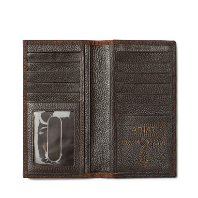 Cartera Ariat Con Solapa y Esquinas de Filigrana