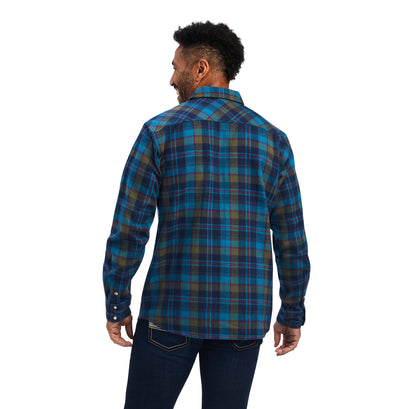 Camisa Ariat Halstead Corte Retro Botón a Presión