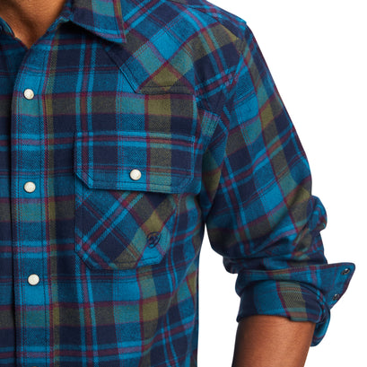 Camisa Ariat Halstead Corte Retro Botón a Presión