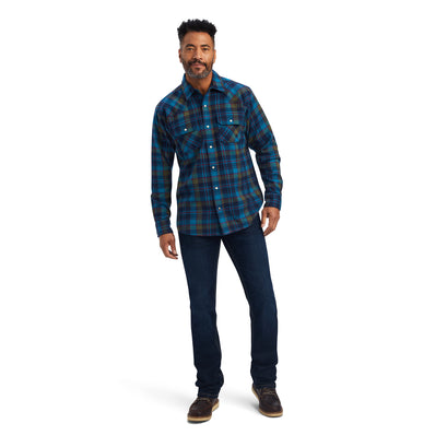 Camisa Ariat Halstead Corte Retro Botón a Presión
